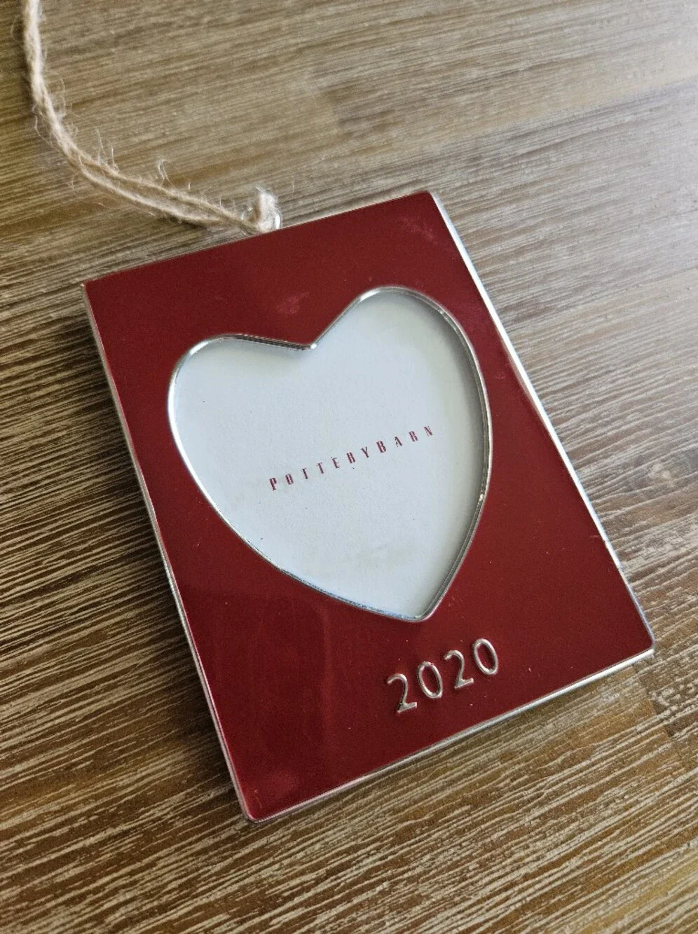 Pottery Barn 2020 Heart Frame Ornament